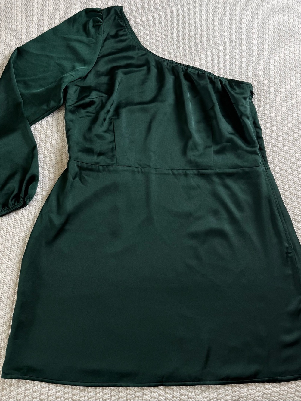Abercrombie & Fitch Emerald One-Shoulder Mini Dress